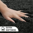 thumbnail image 4 of Plush Thick Bathroom Rugs, Super Elastic Soft Fluffy Luxury Bath Mat for Bathroom, Non-Slip Water Absorbent, Easier to Dry, Machine Washable Bath Rug Runner, 20"×32", Black, 4 of 7