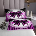 thumbnail image 3 of Erosebridal Purple Bow Tie Coverlet Set King, Abstract Geomrtry Bedding Set, Princess Style Decor, 3 of 5