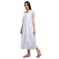 thumbnail image 3 of Moomaya Womens Lace Border Sleepwear For Ladies Button Placket Nightdress, 3 of 5