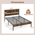 thumbnail image 3 of Costway Full Size Bed Frame with Wooden Headboard Under-Bed Storage No Box Spring Needed, 3 of 11