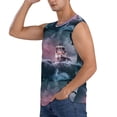 thumbnail image 3 of Bixox Men's Boat Lighthouse Storm Waves Printed Shirt Sleeveless Fitness Tank Top-X-Large, 3 of 7