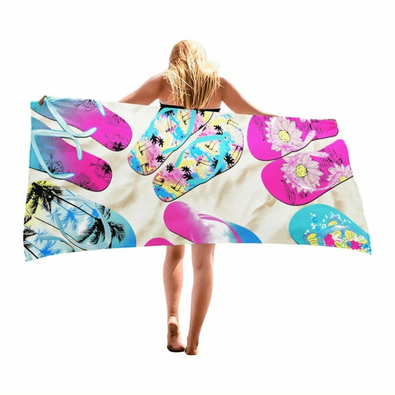 AUQ Beach Towels,150D Warp Personalized Beach Towels for Kids,Non-Stuffy Fabric Quick Dry Beach Towel,Style1,28"x59"