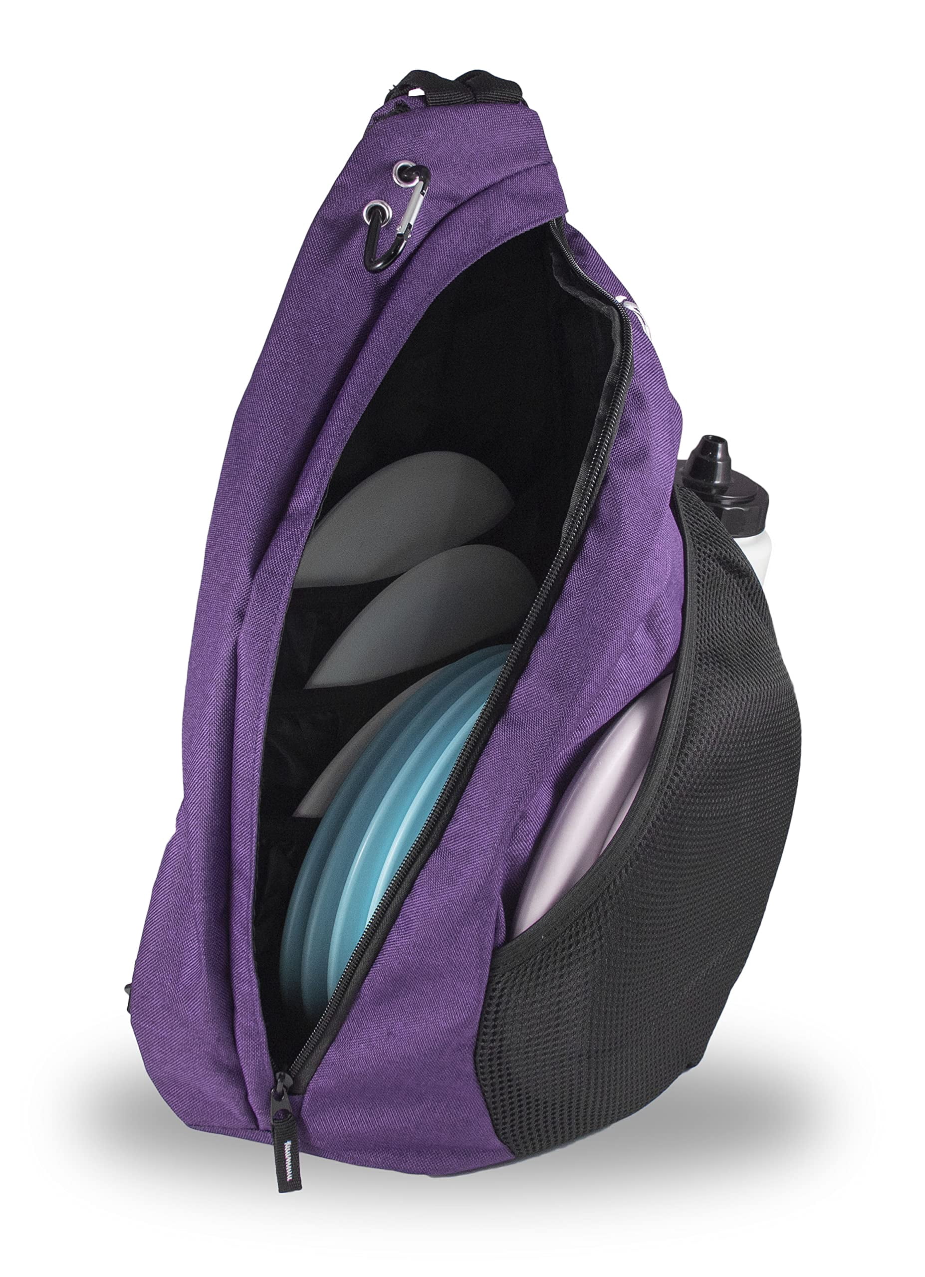 Infinite Discs Slinger Deluxe Disc Golf Backpack for Quick Disc Storage, 12 Discs in Your Bag (Purple)