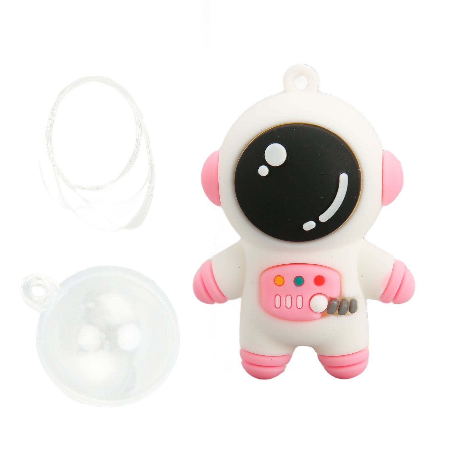 Fish Tank Astronaut Floating Ornament Cute Spaceman Aquarium Decoration with Floating Ball for Fish Tank Aquarium Pink