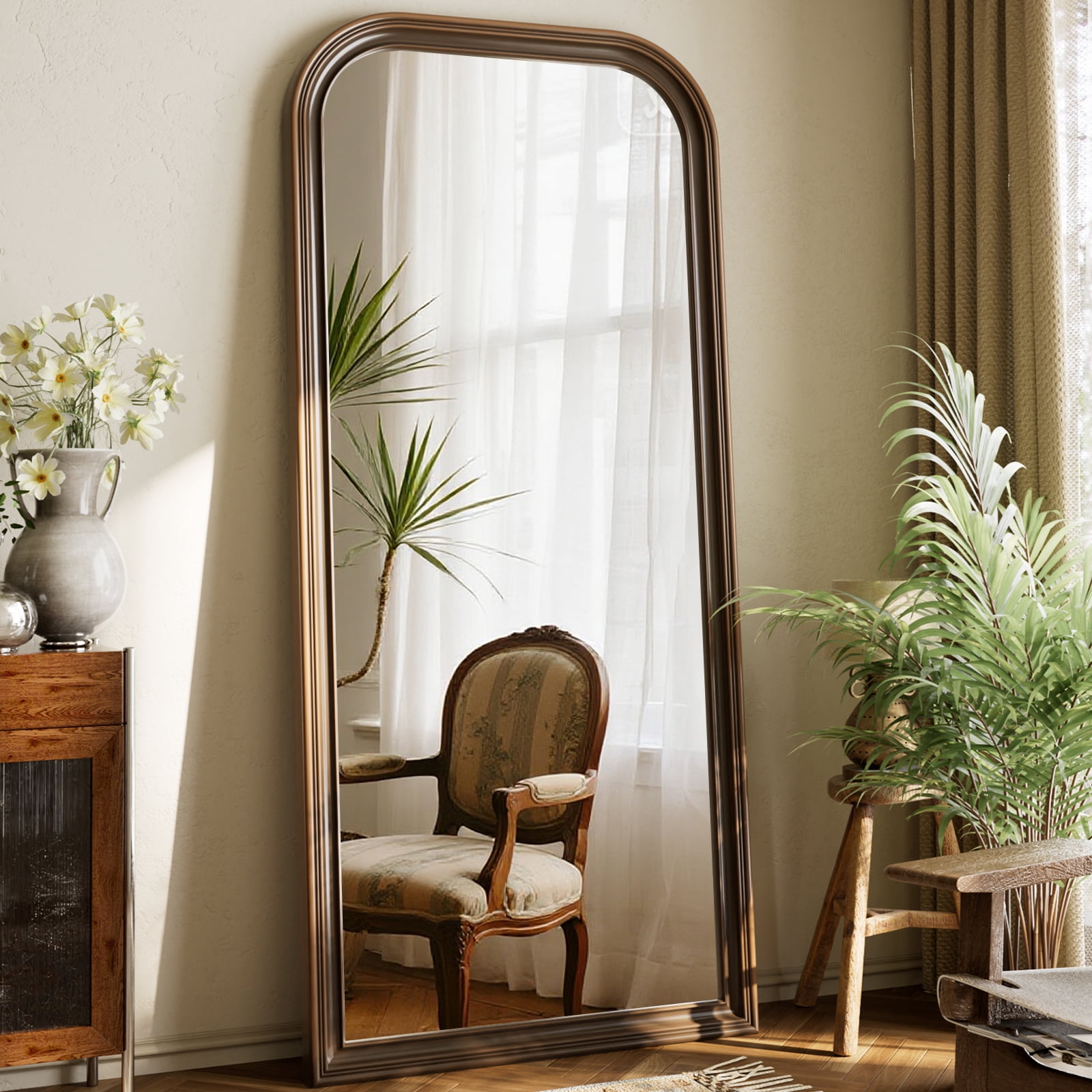 Easy4Home 71"x32" Full-Length Floor Mirror Vintage Mirror, Antique Bronze