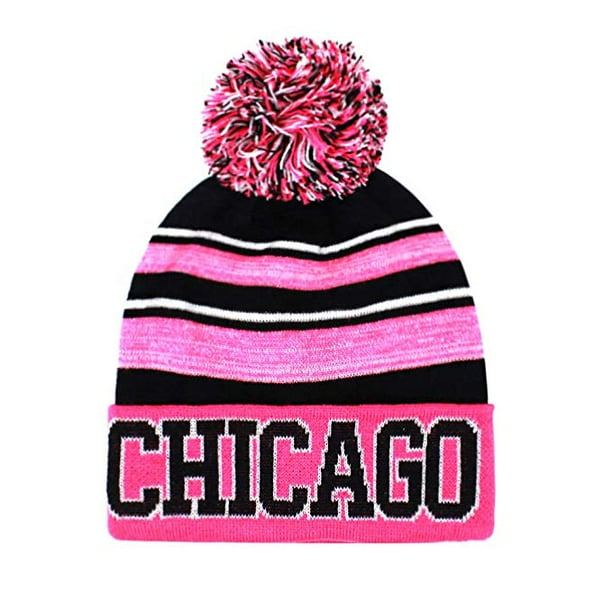 Semper Fi Chicago Men S Blended Stripe Winter Knit Pom Beanie Hat Hot Pink Black Walmart Com Walmart Com Semper Fi Chicago Men S Blended Stripe Winter Knit Pom Beanie Hat Hot Pink Black Walmart Com Walmart Com