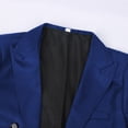 thumbnail image 3 of Zpzdpjkx Mens Color-Blocked Tailcoat Trendy Lapel Long Stage Show Long Sleeve Outerwear for Magician Performance Party Formal Coat, 3 of 7