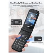 UNIWA X29 Rugged Flip GSM Cellphone 2.8 +1.77 Dual Screen Mobile Phone Big Push-Button Telephone for Elderly (Grey)