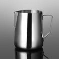 thumbnail image 1 of Taza de acero inoxidable con forma de flor, taza para café, leche y burbujas, taza elegante para leche, taza con boca puntiaguda, taza con forma de flor y cilindro, 1 of 5