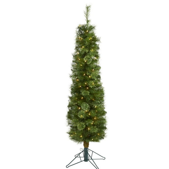 Nearly Natural 5ft. Green Pencil Artificial Christmas Tree