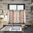 thumbnail image 4 of Yayeee Kitchen Curtains Tier Pair Light Filtering 27"x36" Rod Pocket Short Cafe Window Panel, Brown Abstract Dots, 4 of 7