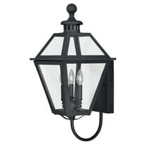 Outdoor Wall Lantern - 3-Light Black Finish - Weatherproof Porch Light