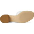 thumbnail image 4 of Cole Haan Calli Egret Leather Squared Open Toe Block Heel Slip On Heeled Sandals (Egret Leather, 10), 4 of 5