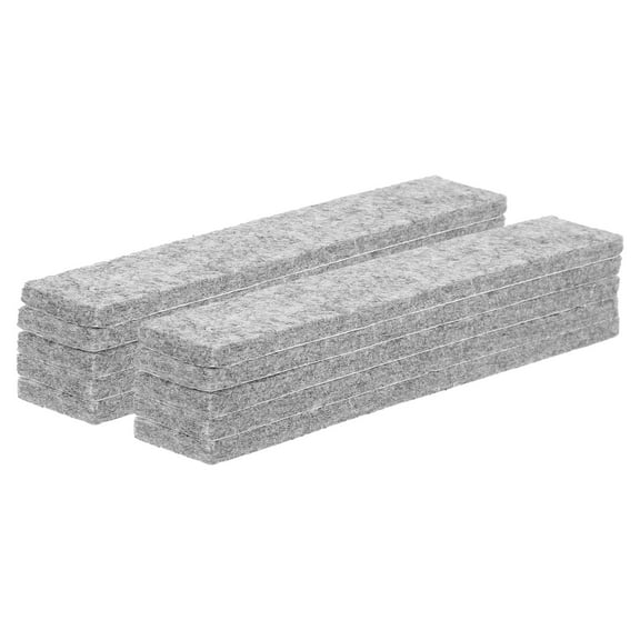 Felt Strips with Adhesive Backing, 10 Pack 1" x 6" x 0.2" Adhesive Felt Strips Anti Scratch Furniture Felt Tapes Self-Stick Felt Pads for Protecting Hardwood Floor, Grey