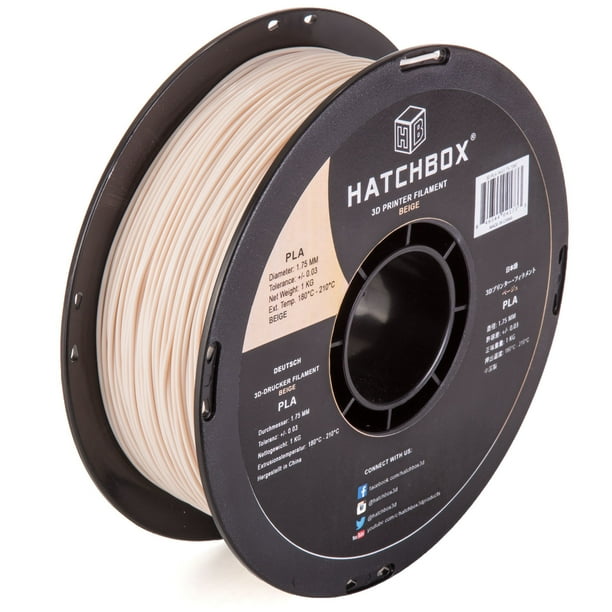 HATCHBOX PLA 1.75 mm 3D Printer Filament in Beige, 1kg Spool Walmart