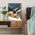 thumbnail image 5 of Yellow House Winter Landscape Canvas Art Print，Suitable for Living Room，Bedroom，Office，Hotel，Restaurant Decoration, 5 of 8
