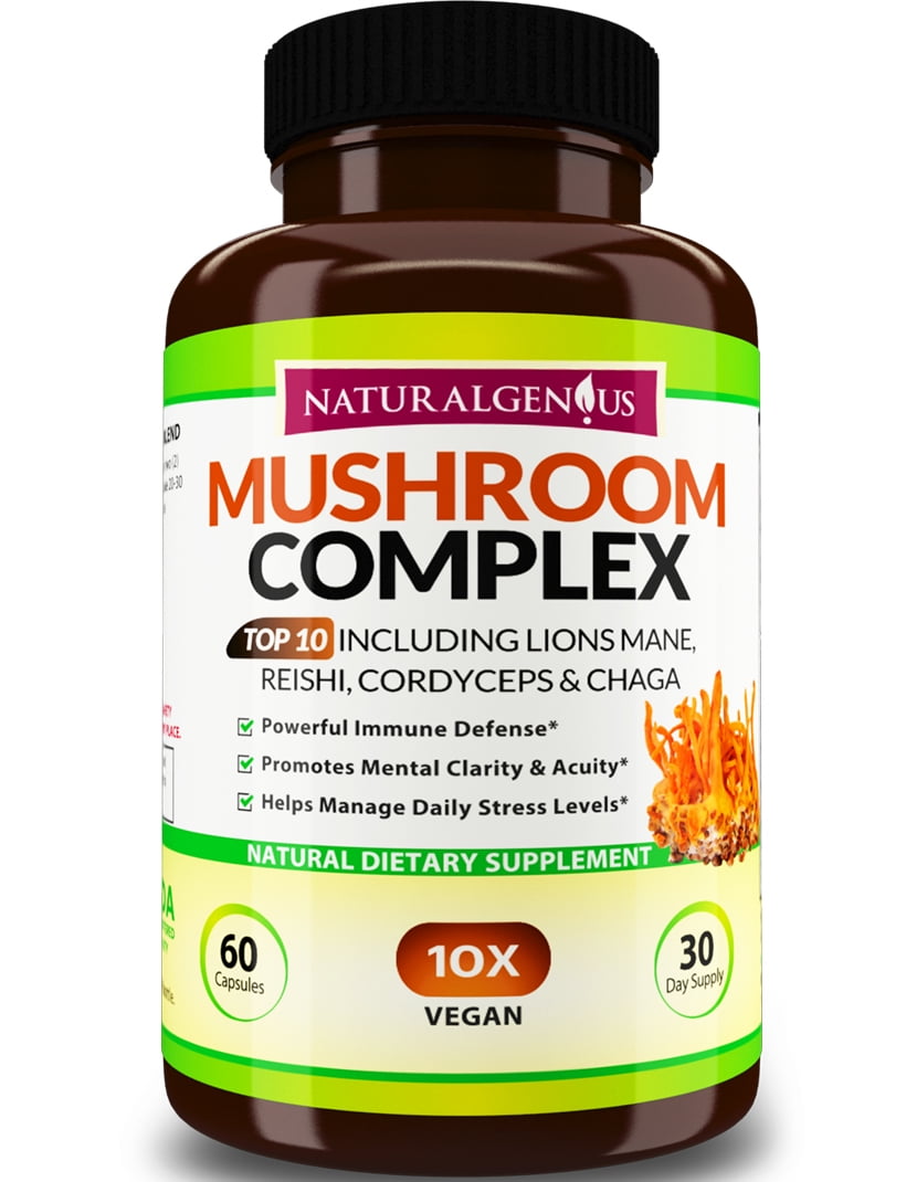 Natural Genius Top 10 Immune Support Mushroom Complex Nootropic Brain