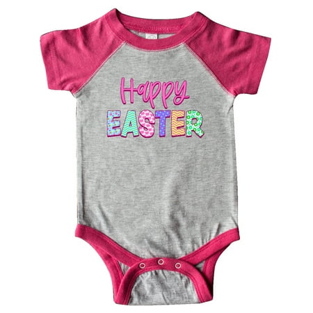 

Inktastic Happy Easter Pastel Colored Patterns Gift Baby Boy or Baby Girl Bodysuit