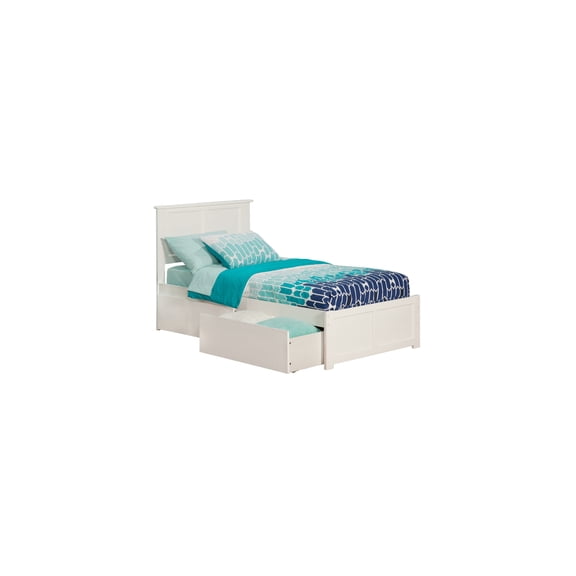 Platform Bed with Drawers, Flat Panel Footboard, Storage, & Turbo Charger