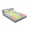 thumbnail image 3 of Spring Bedding Set with Sheet & Covers, Colorful Pattern with Strawberries Chamomiles Bluebells and Marigold Picnic Design, Printed Bedroom Decor 2 Shams, 4 Sizes, Multicolor, by Ambesonne, 3 of 3