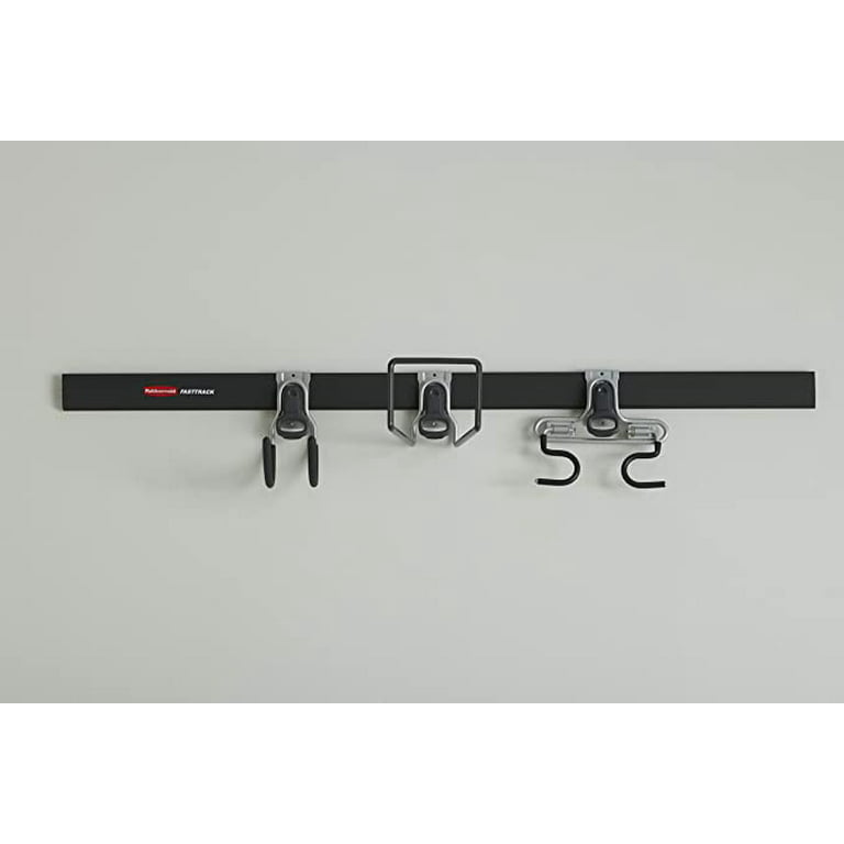 Assortment Of Rubbermaid Fasttrack Hooks: 3 Curved Utility Garage Hook 7  Length, 1 Straight Multipurpose Garage Hook 10 Length, 1 S Hook 8 3/4  Garage Hook - Dutch Goat