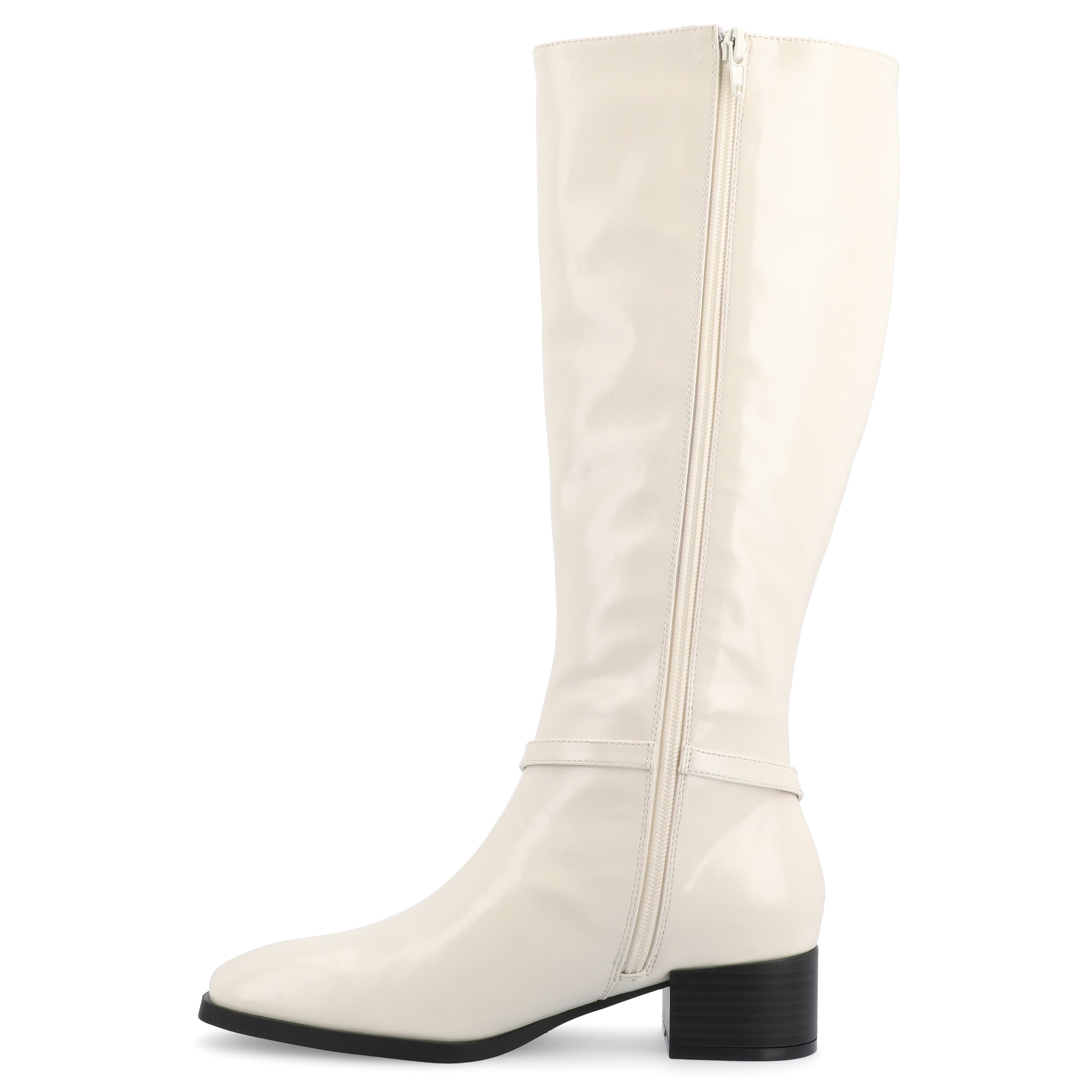 Journee Womens Rhianah Tru Comfort Foam Wide Width Wide Calf Stacked Block Heel Square Toe Boots