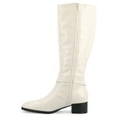 thumbnail image 3 of Journee Womens Rhianah Stacked Block Heel Square Toe Boots, 3 of 10