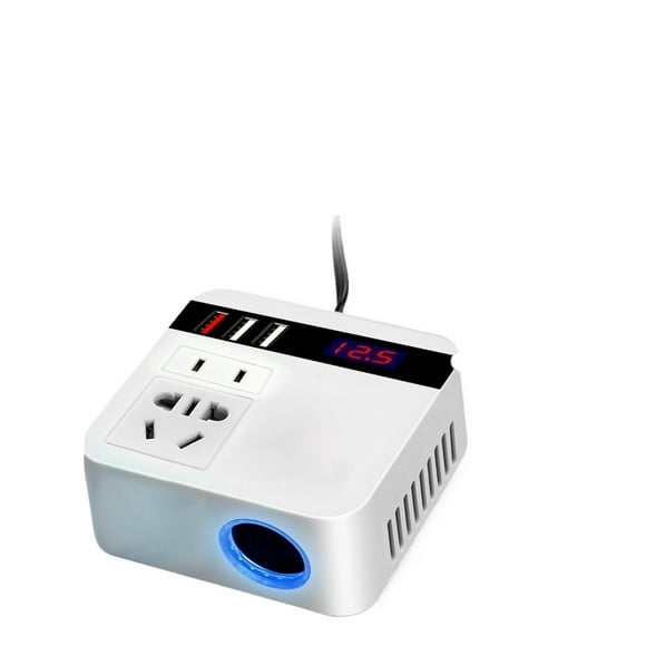Chargeur d'Onduleur de Voiture Universel 12v24v à 110v pour Voiture RV Camion, Facile à Utiliser