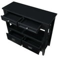 thumbnail image 3 of Resenkos 36'' Farmhouse Pine Wood Console Table Entry Sofa Table with 4 Drawers & 1 Storage Shelf for Entryway Living Room, Black, 3 of 15