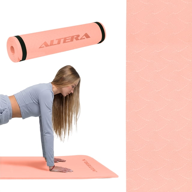 Tapete Para Yoga Altera YOGATPE 9 mm De 183 X 61 Cm C/ Correa Fitness