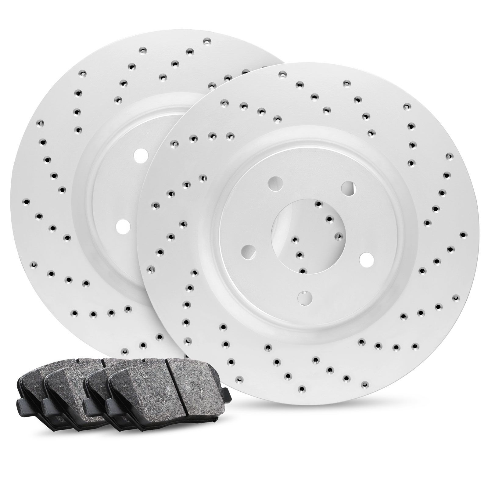 Rear Drilled Slotted Brake Rotors /& Ceramic Pads For Subaru Legacy Outback WRX