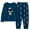 Navy, variant on Big Outfits for Boys Winter Alien Astronaut Cartoon Print Long Sleeve Top Pants Pajamas Kids Homewear Casual Fall Clothes Black Size 9-10