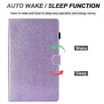 thumbnail image 4 of Dteck Smart Case for Samsung Galaxy Tab A7 10.4" SM-T500/T505 (2020 Released) 10.4-inch,Bling Glitter Magnetic Leather Card Holder Wallet Kickstand Automatic wake/sleep Cover,Purple, 4 of 5