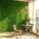 Artificial Panel 6-Pack, UV-Protected 20" x 20" Faux Hedge Wall Tiles, 4 cm Thick Green Grass Backdrop, Privacy Fence for Indoor Outdoor Garden & Backyard Decor