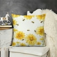 thumbnail image 2 of YINGXI Spring Pillow Covers Yellow Flower Pillow Covers Pillow Cases Decorative Throw Cushion Cases Spring Summer Home Decor for Couch Bed Sofa 24x24in, 2 of 5