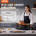 thumbnail image 2 of VEVOR Electric Roaster Oven, 20 QT Turkey Roaster Oven with Self-Basting Lid, 1450W Roaster Oven with Defrost & Warm Function, Adjustable Temperature, Removable Pan & Rack, Fits Turkeys Up to 24LBS, 2 of 8
