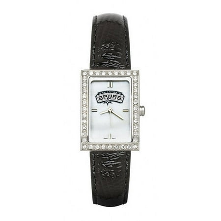 NBA - San Antonio Spurs Ladies Allure Watch Black Leather Strap