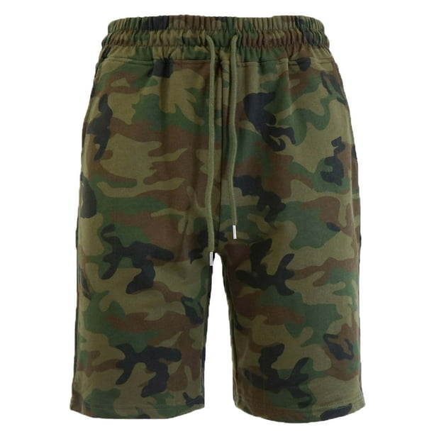 Galaxy by Harvic - Men's Printed Lounge Athletic French Terry Sweat Shorts - Walmart.com