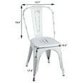 thumbnail image 4 of Walnew Metal Bistro Stacking Chairs, Distressed White (Set of 4), 4 of 6