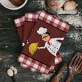 thumbnail image 4 of Red Plaid Chef Knife And Fork Microfiber Kitchen Towel Absorbent Non-stick Oil Wiping Rag Home Cleaning Dishcloth, 4 of 7