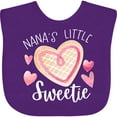 thumbnail image 3 of Inktastic Nana's Little Sweetie with Pink Heart Cookie Boys or Girls Baby Bib, 3 of 4