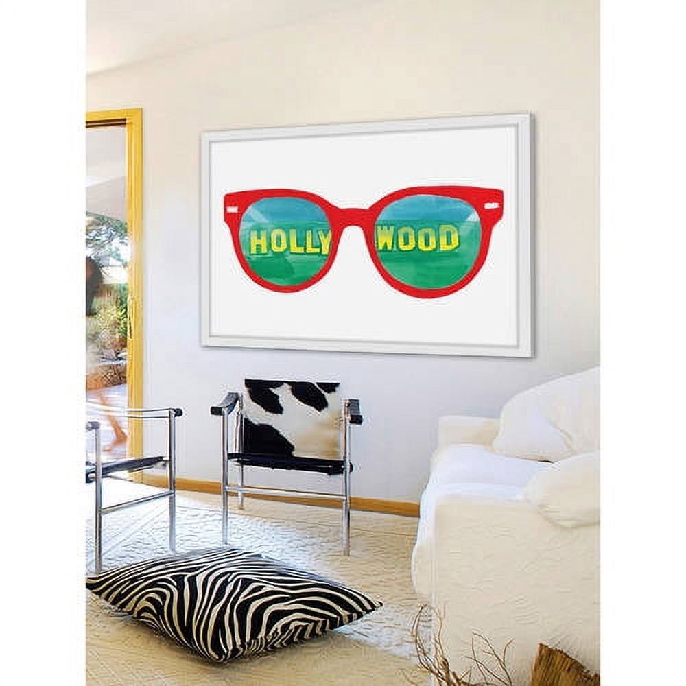 Marmont Hill "Hollywood Glasses" by Molly Rosner Framed Painting Print
