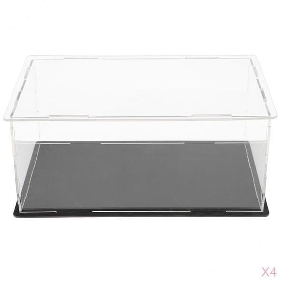4x Vitrinas Coleccionables Vitrina Perspex A Prueba De Polvo Vitrina Para Coche De Juguete