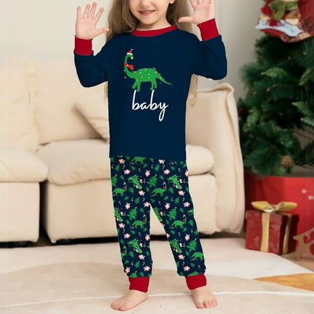

Children s Parent-Child Suit Round Neck Long Sleeve Plaid Homewear Suit