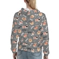 thumbnail image 7 of Lsque Bulldog Pattern Casual Women's Hoodie,Hooded Sweatshirt with Kangaroo Pocket,Pullover Hoodie with Eye-catching Drawstrings-Small, 7 of 7