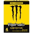Monster Rehab Energy Drink, Lemonade Tea, Hydrating Electrolytes, Vitamins, Botanicals, 15.5 fl