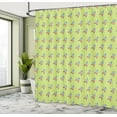 thumbnail image 4 of Ambesonne Cartoon Shower Curtain, Funny Animal Dancing Tutu, 69"Wx75"L, Pale Green and Multicolor, 4 of 4