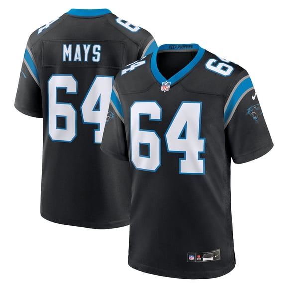 Men's Nike Cade Mays Black Carolina Panthers Team Game Jersey