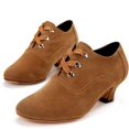thumbnail image 1 of XIHAHA, zapatos de baile de terciopelo de salón a la moda para mujer, zapatos de baile de rendimiento con cordones, zapatos de baile de Tango, zapatos de práctica latina, 1 of 5