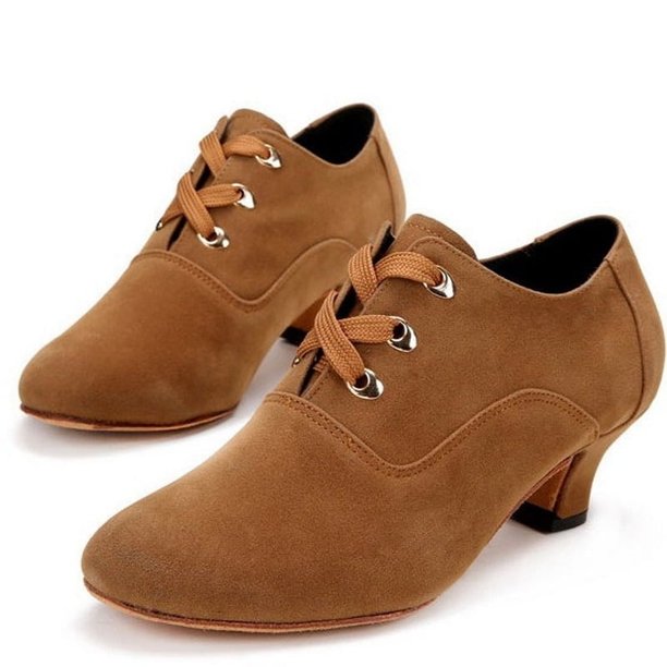 XIHAHA, zapatos de baile de terciopelo de salón a la moda para mujer, zapatos de baile de rendimiento con cordones, zapatos de baile de Tango, zapatos de práctica latina